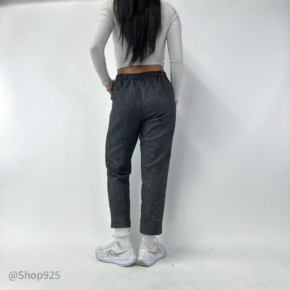 Aritzia Babaton Wool Grey Trousers with elastic  waistband - Picture 4 of 6